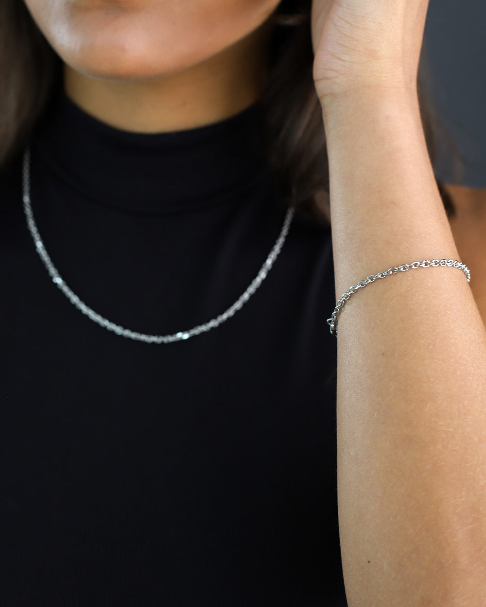 CLEAN CABLE LINK BRACELET. - 3MM WHITE GOLD
