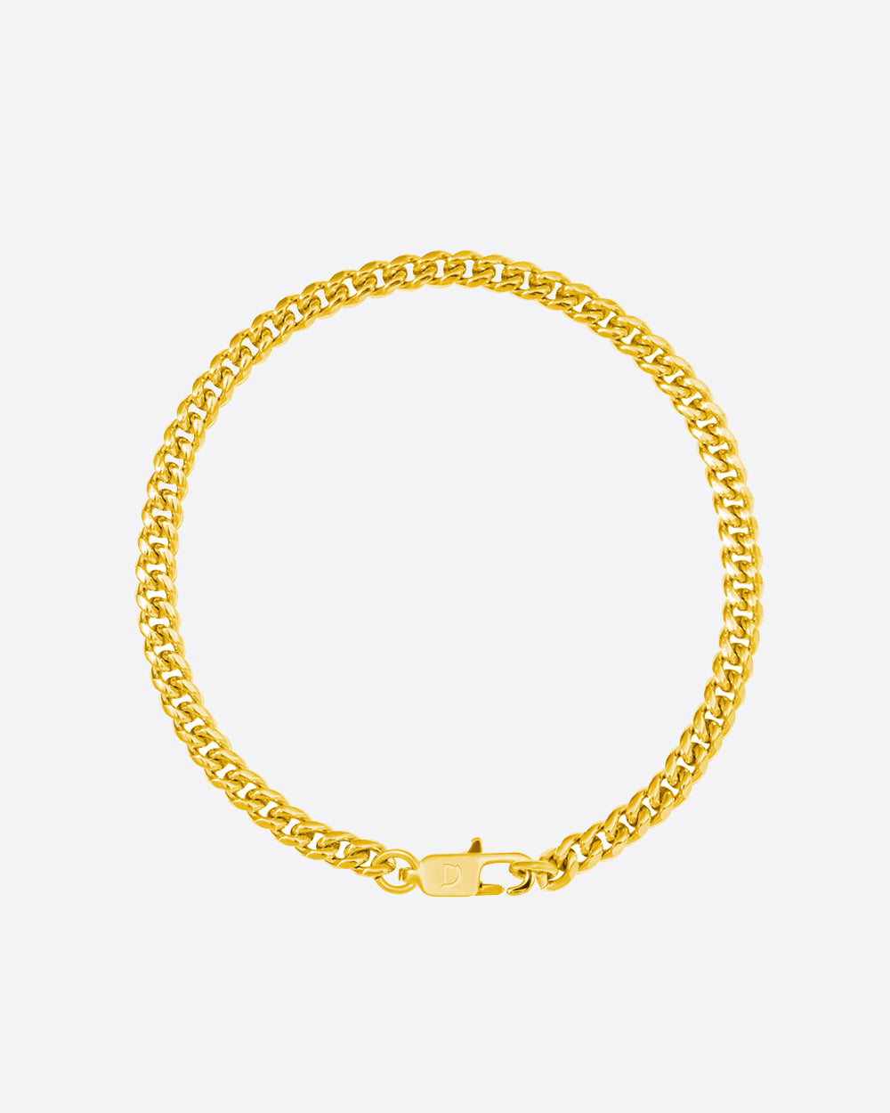 CLEAN CUBANA BRACELET. - 4MM 18K GOLD