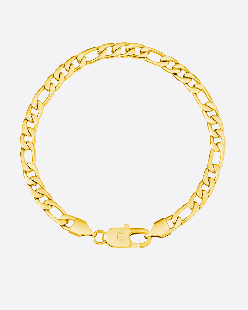 CLEAN FIGARO BRACELET. - 5MM 18K GOLD