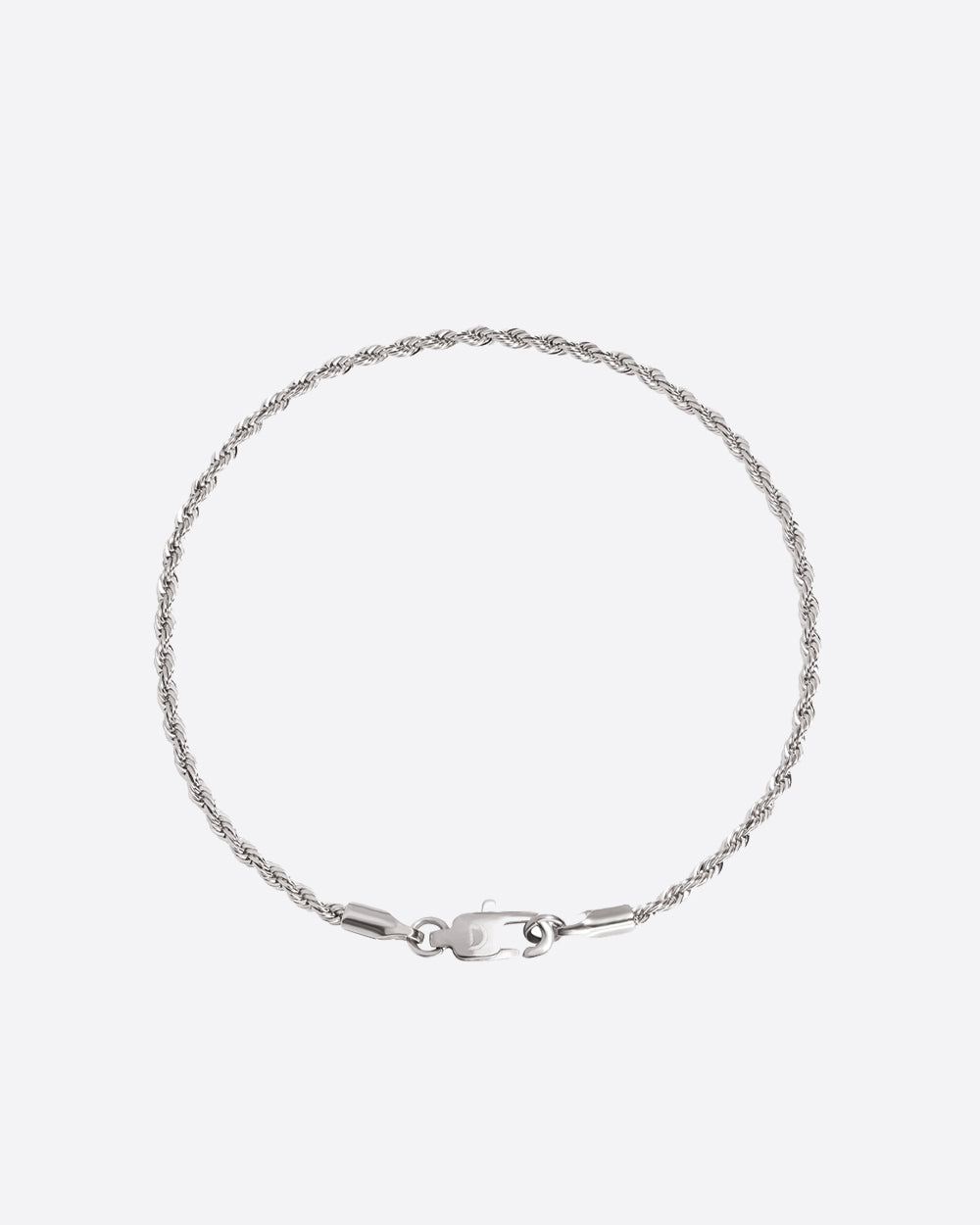CLEAN ROPE BRACELET. - 2MM WHITE GOLD