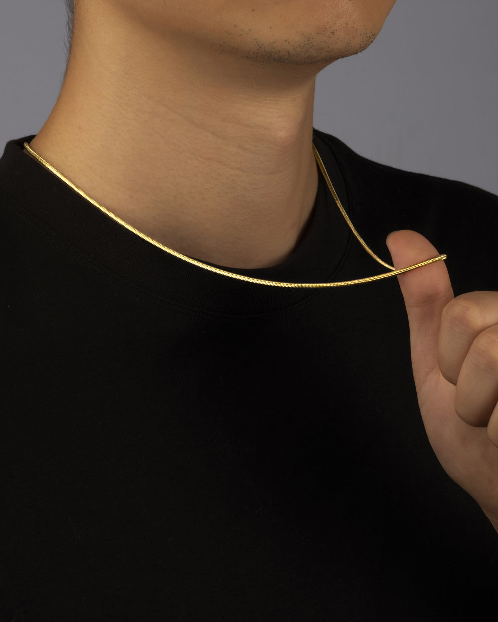 SNAKE CHAIN. - 2MM 18K GOLD