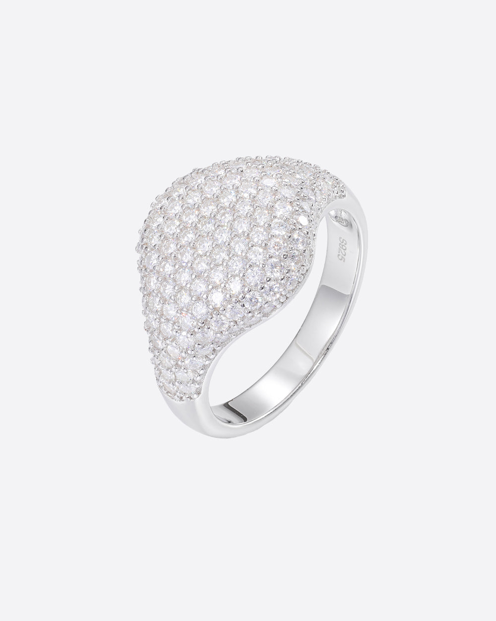 MOISSANITE STATEMENT RING. - WHITE GOLD