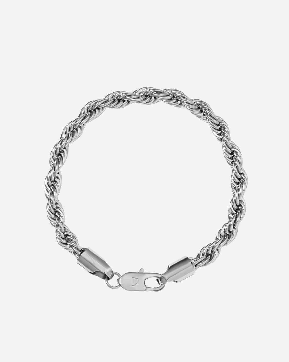 CLEAN ROPE BRACELET. - 6MM WHITE GOLD