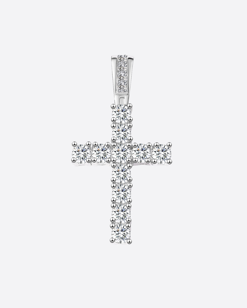 CROSS PIECE PENDANT. - MOISSANITE 925 SILVER