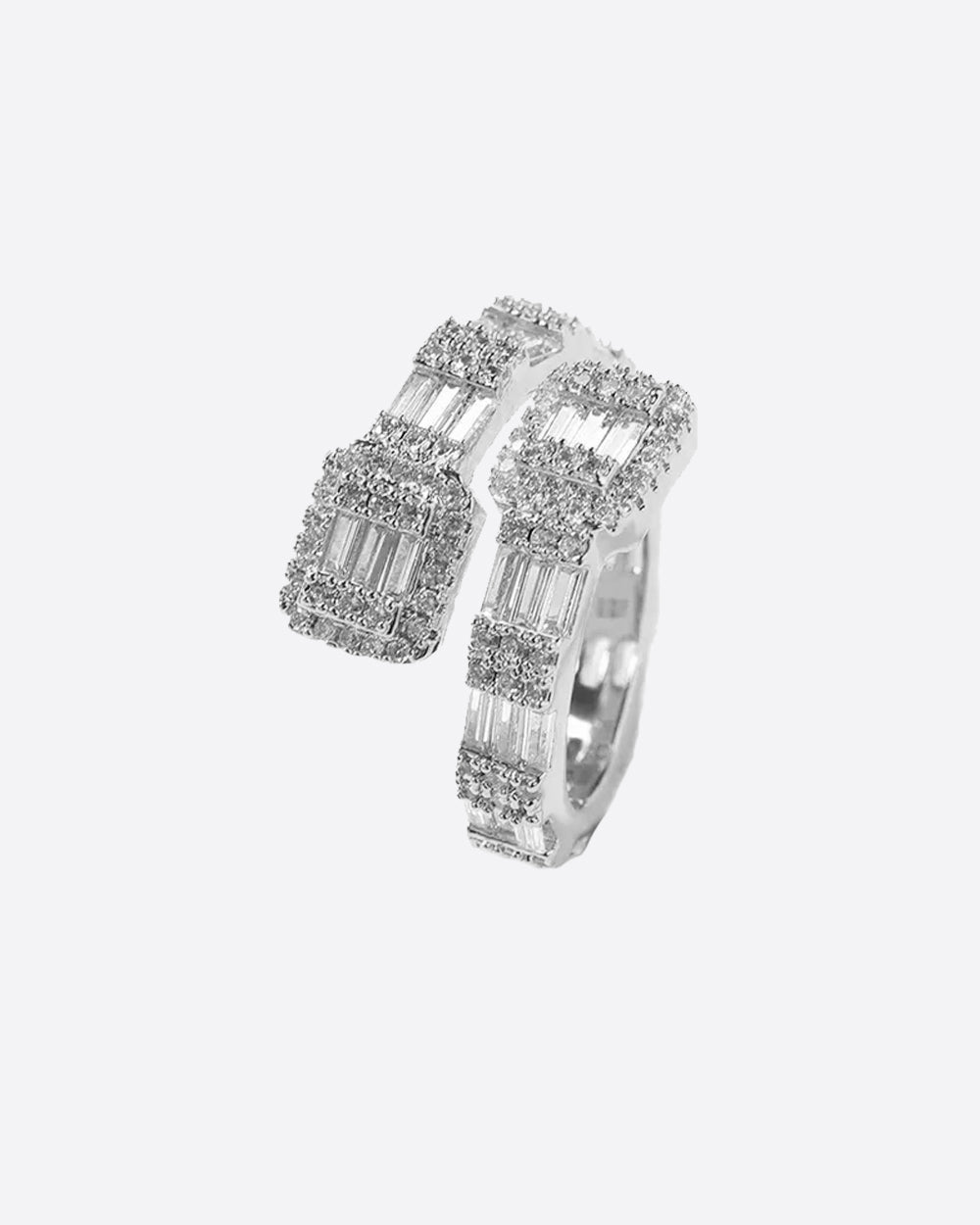 BAGUETTE RING. - WHITE GOLD - Drippy Amsterdam
