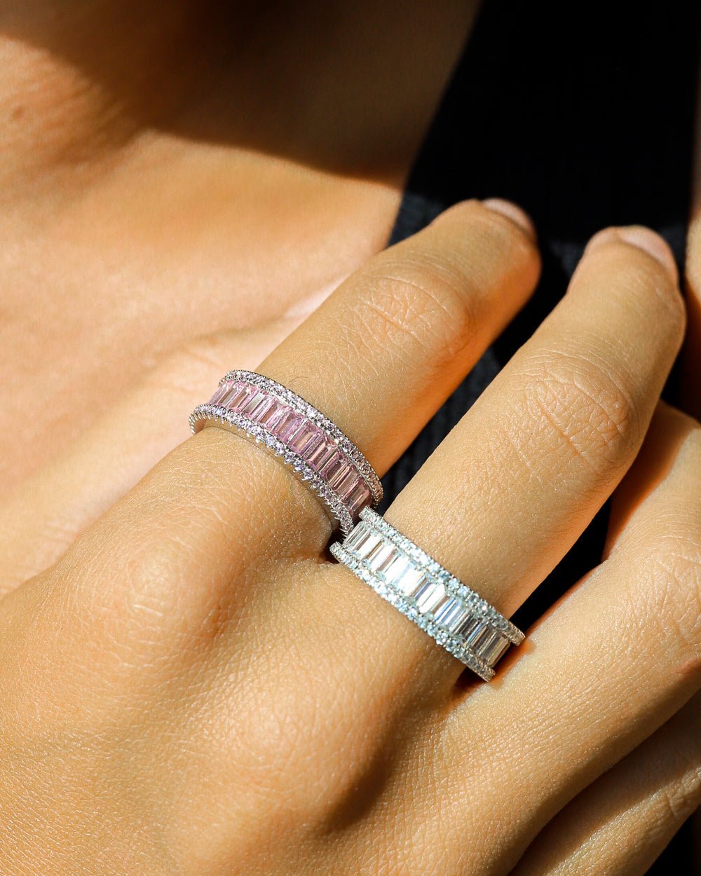 PINK BAGUETTE BAND. - 925 - Drippy Amsterdam