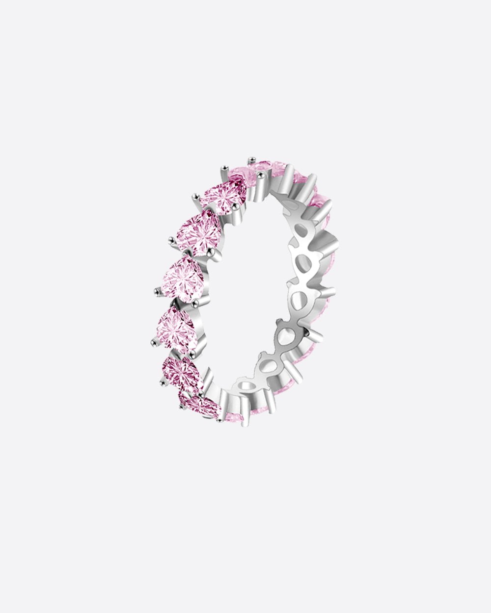 PINK HEART CUT BAND. - 925 - Drippy Amsterdam