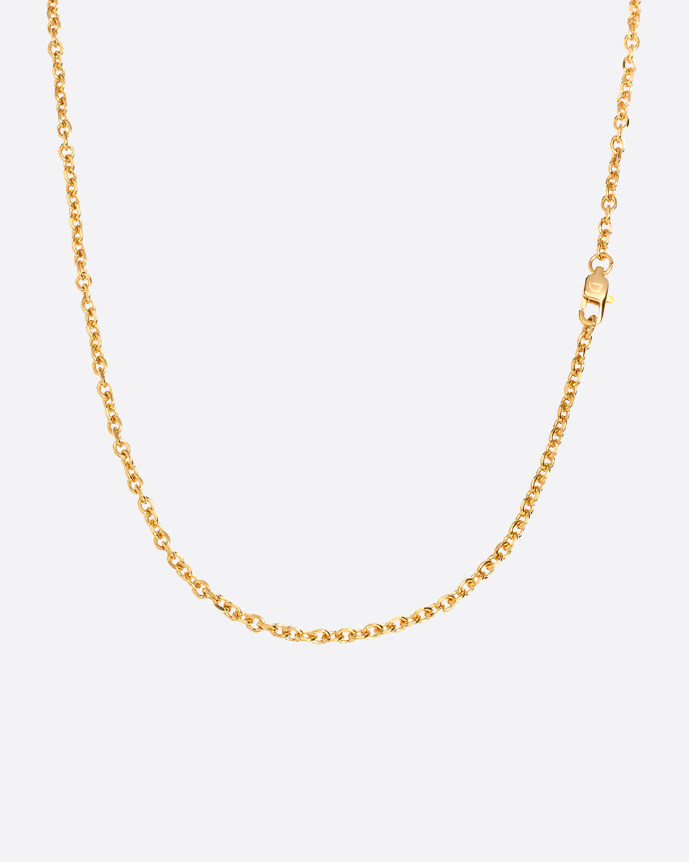 CLEAN CABLE LINK CHAIN. - 3MM 18K GOLD