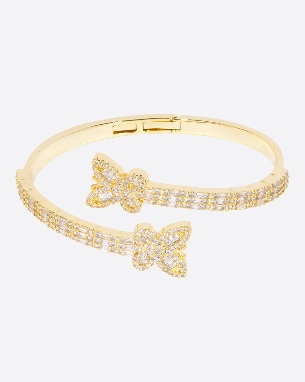 ICY BUTTERFLY BANGLE. - 18K GOLD