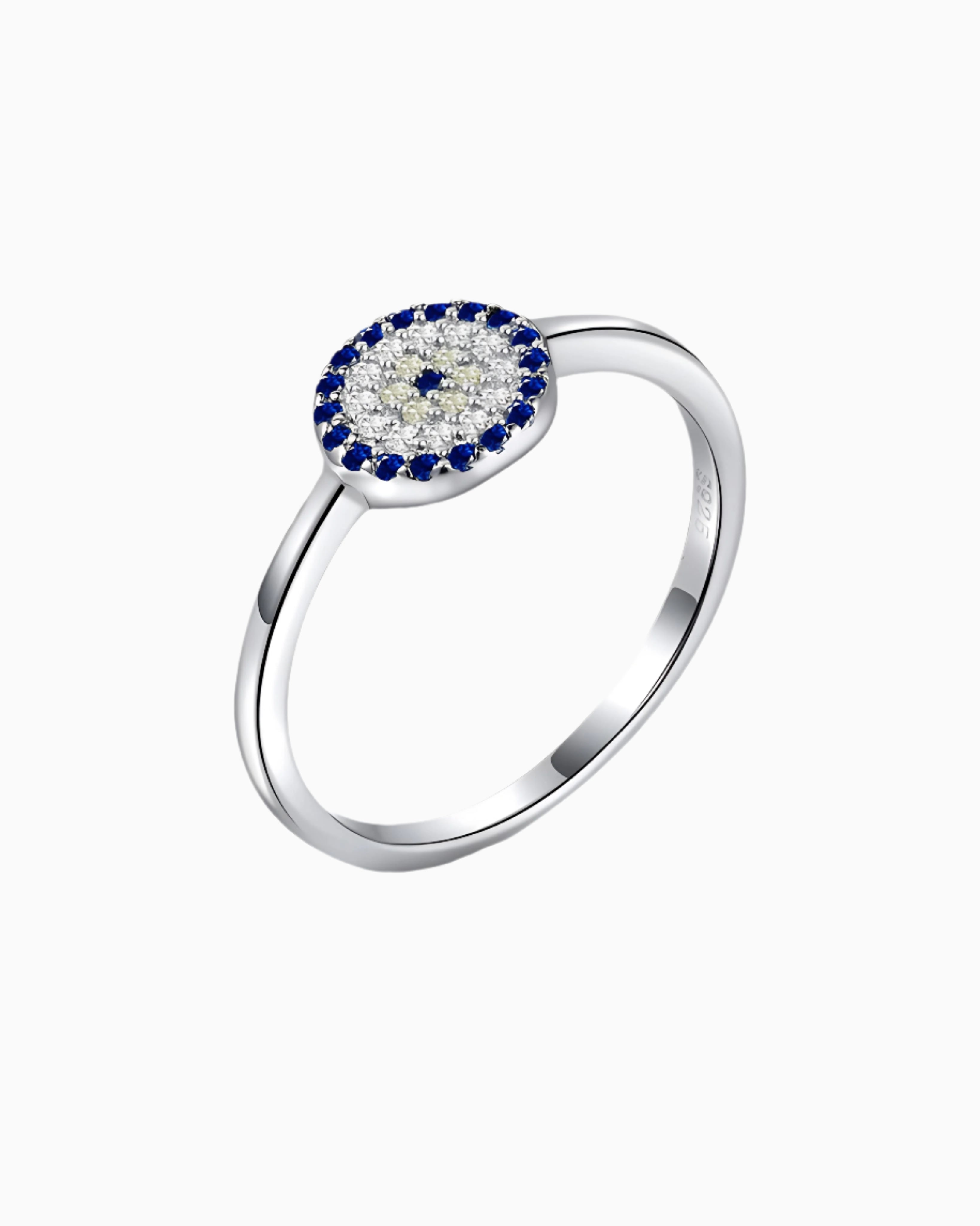 ICY EVIL EYE RING.