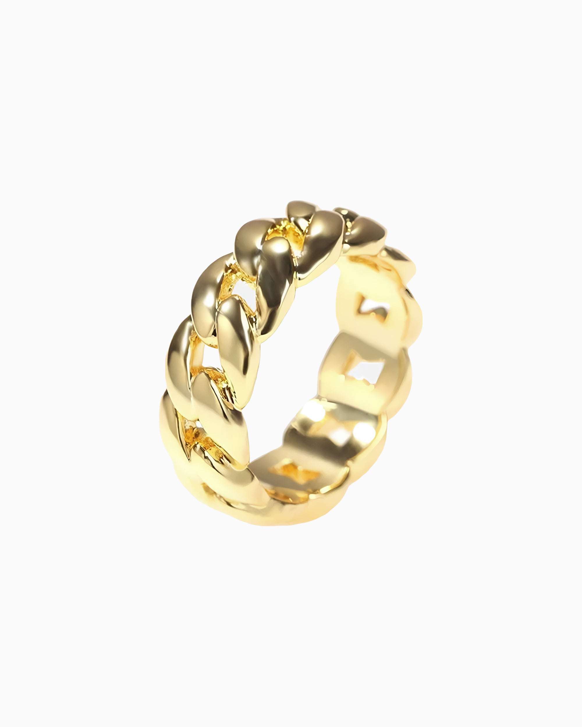 CLEAN CUBAN RING. -  GOLD