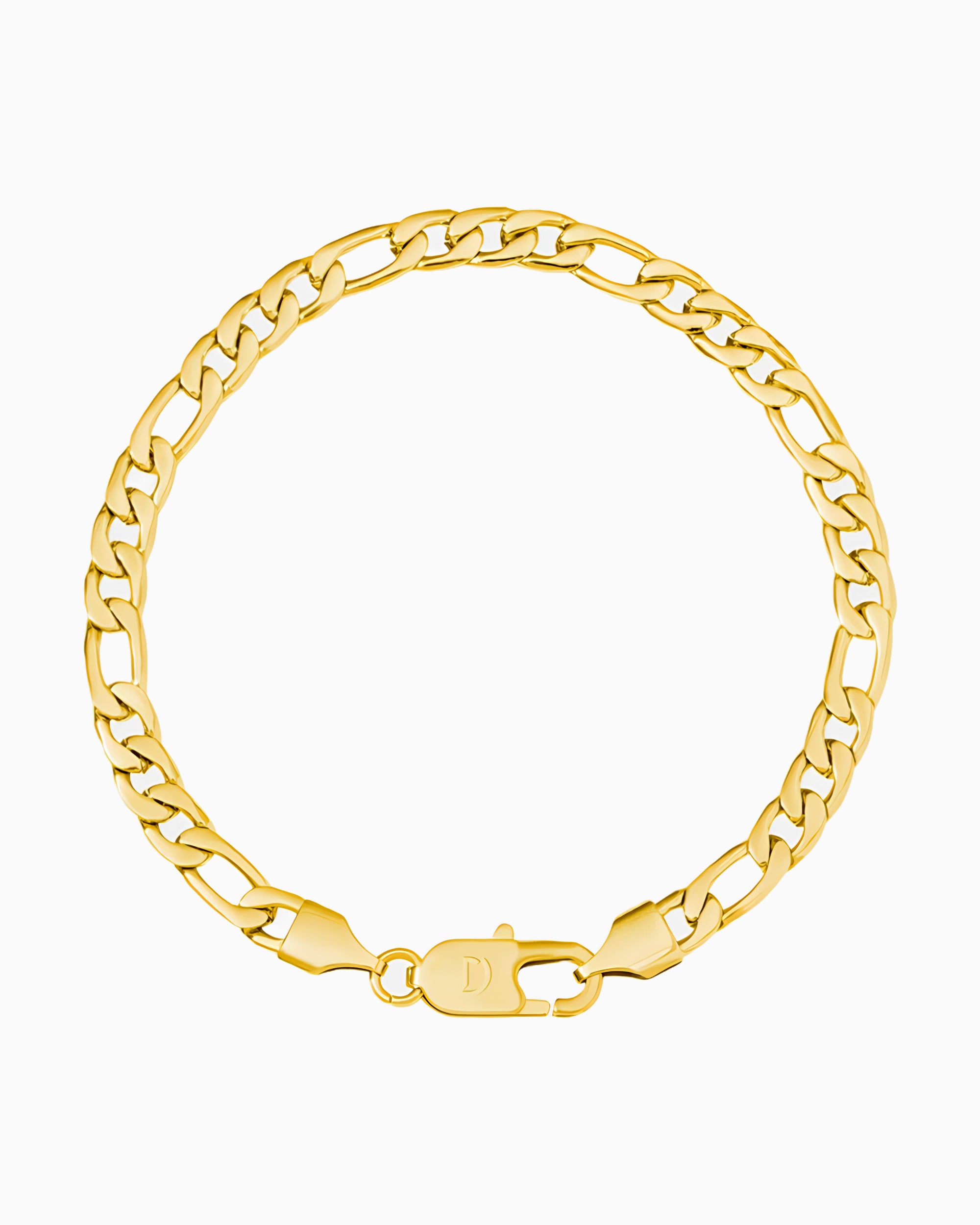 CLEAN FIGARO BRACELET. - 5MM GOLD