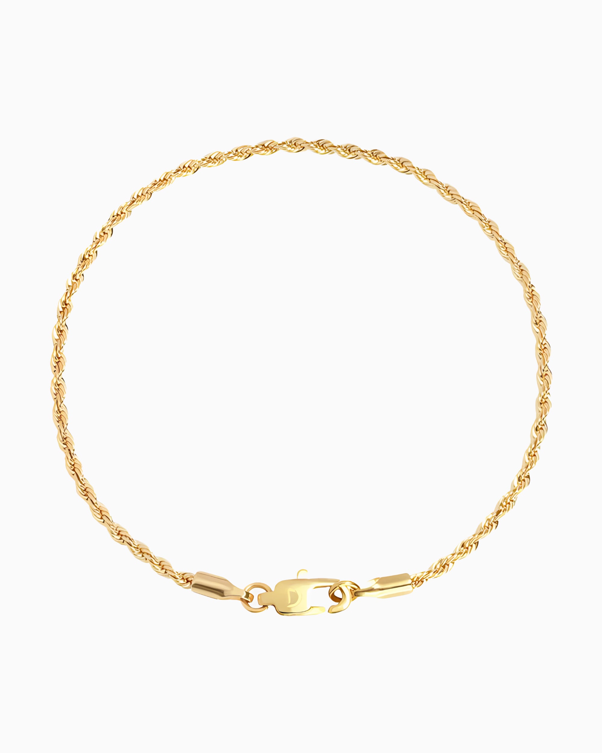 CLEAN ROPE BRACELET. - 2MM GOLD