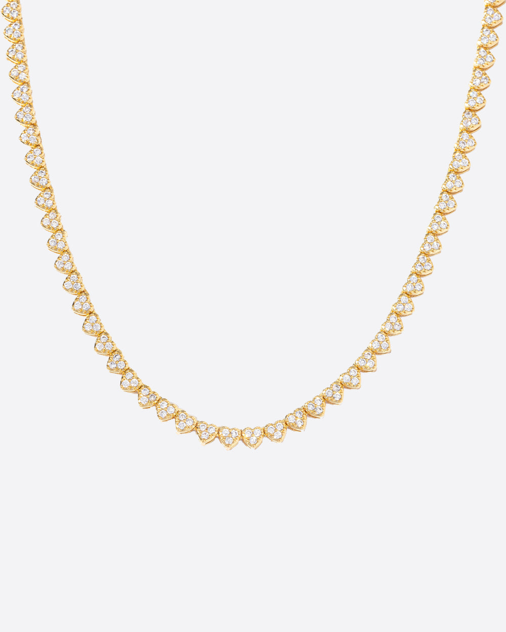 ICED HEARTS CHAIN. - 18K GOLD